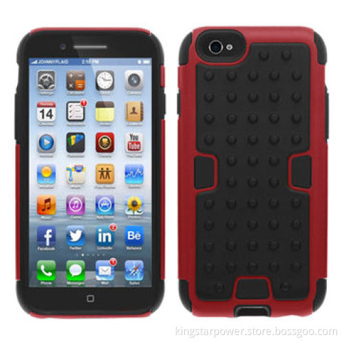 PC Mobile Phone Case for iPhone 6, PC + Silicone material, Football Veins/LinesNew